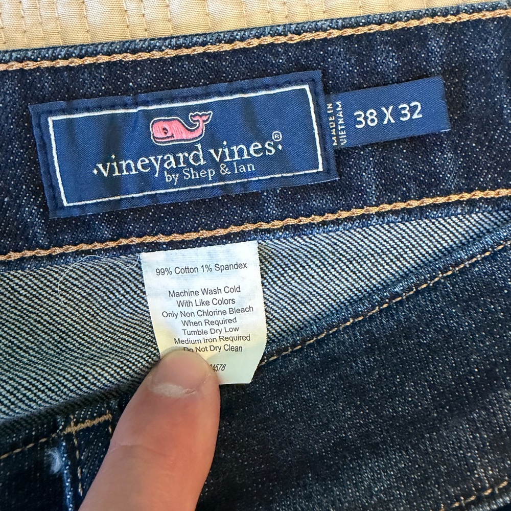Vineyard Vines Dark Blue Jeans - Straight Fit Sz 38